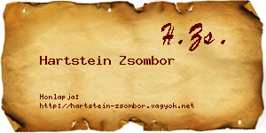 Hartstein Zsombor névjegykártya